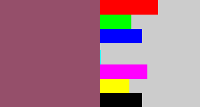 Hex color #954f6a - dark mauve