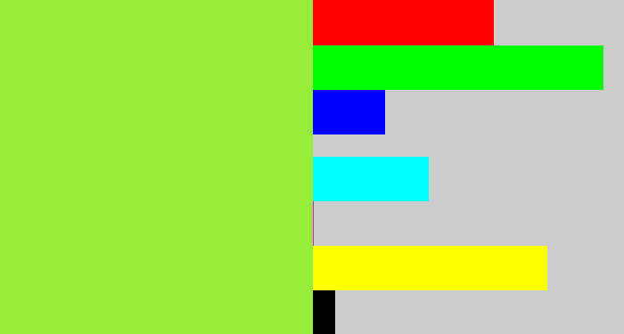Hex color #95ee3b - kiwi