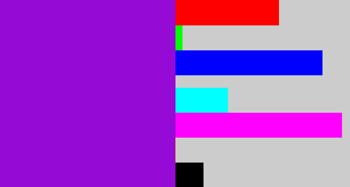 Hex color #960ad5 - violet