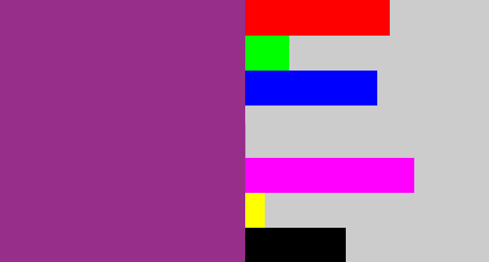 Hex color #962e8a - warm purple