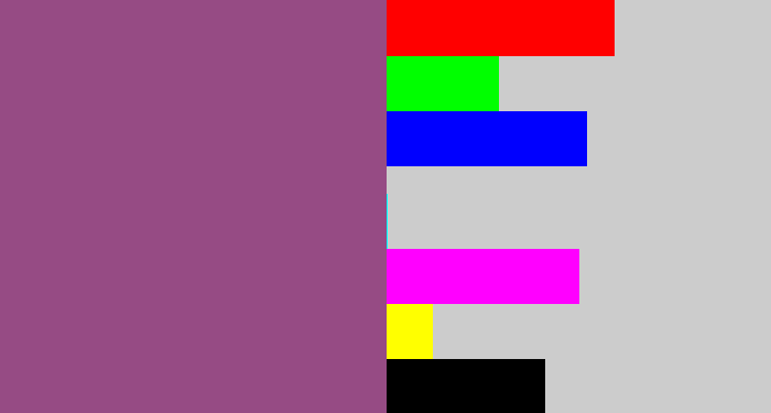 Hex color #964b84 - purplish