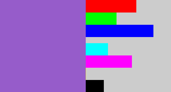 Hex color #965cca - amethyst