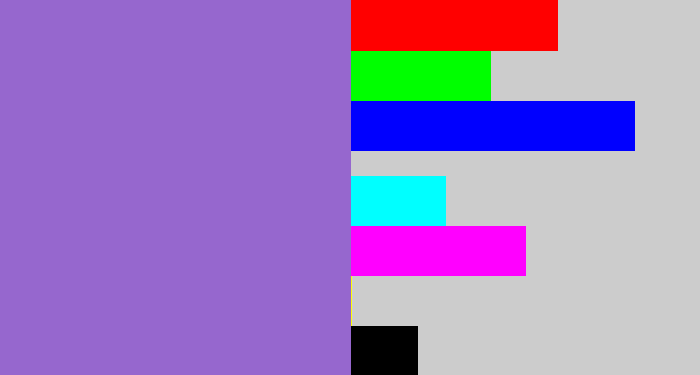 Hex color #9667ce - amethyst