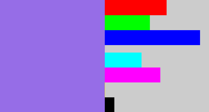 Hex color #966de7 - lighter purple