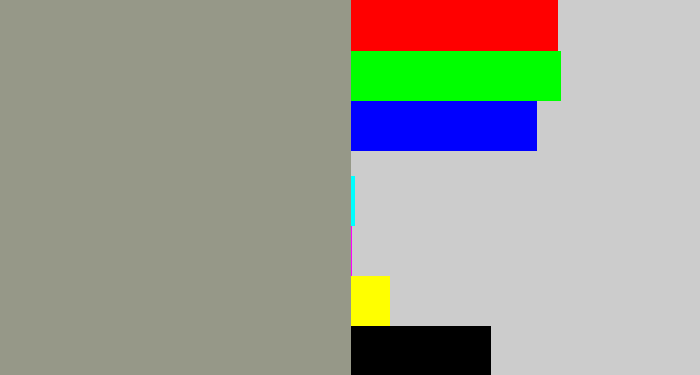Hex color #969888 - grey