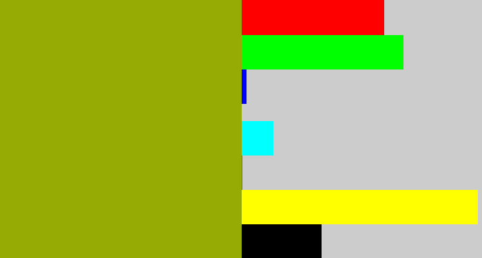 Hex color #96ac04 - barf green