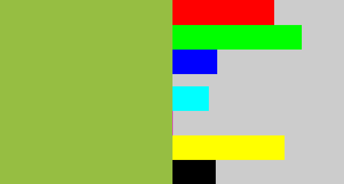 Hex color #96be42 - booger