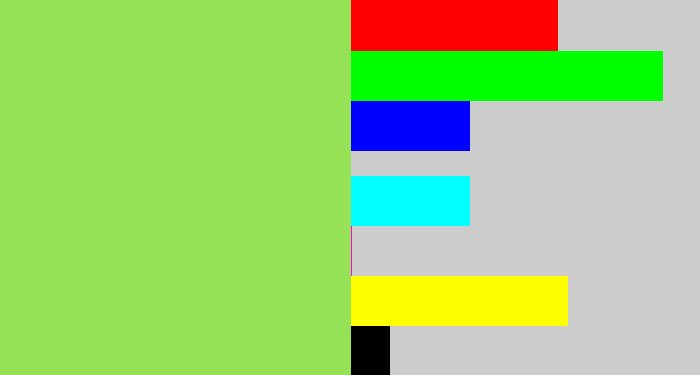 Hex color #96e256 - kiwi