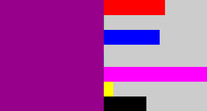 Hex color #97008a - barney purple