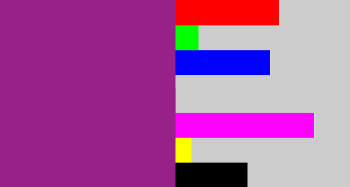 Hex color #972089 - warm purple