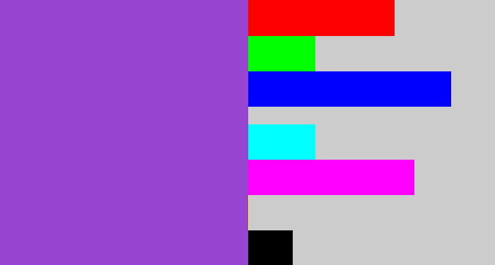 Hex color #9744d0 - lightish purple