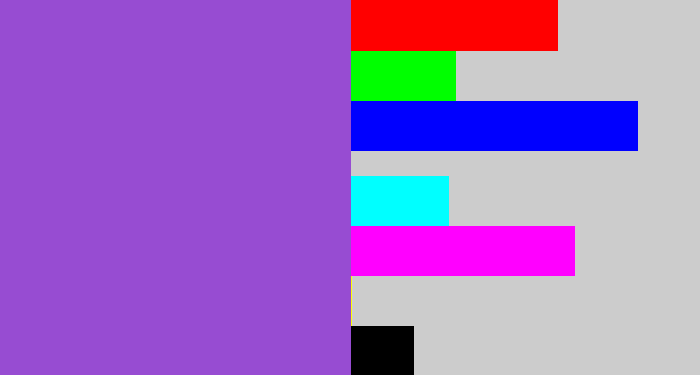 Hex color #974cd2 - lightish purple