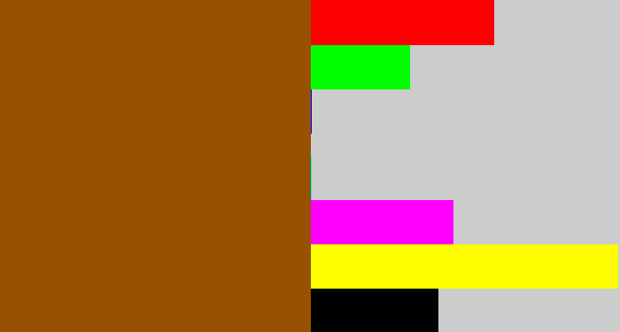 Hex color #975101 - warm brown