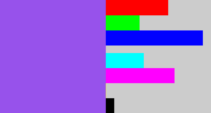 Hex color #9752eb - lightish purple