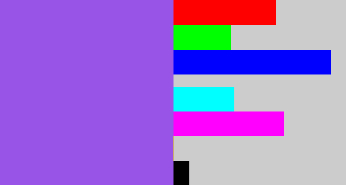 Hex color #9754e7 - lightish purple
