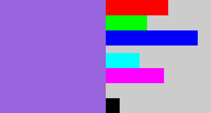 Hex color #9764dd - purpley