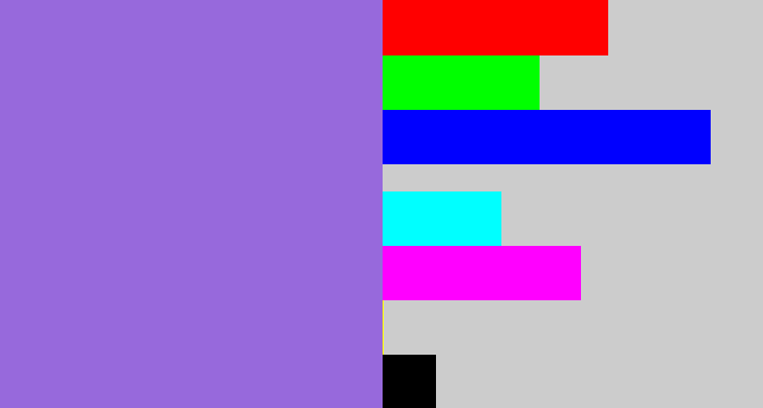 Hex color #9769dc - purpley