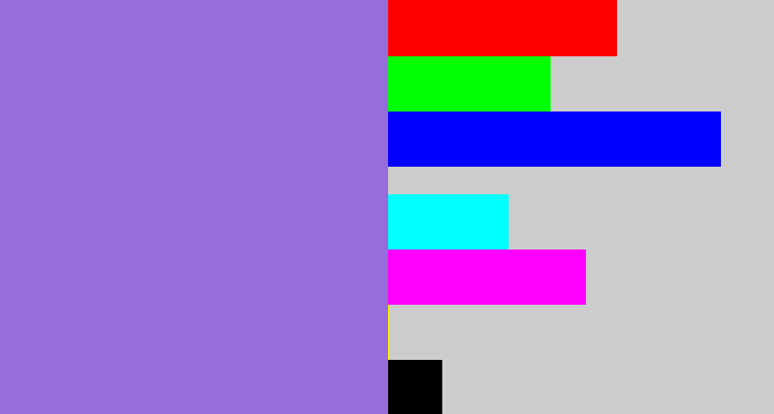 Hex color #976cdb - purpley