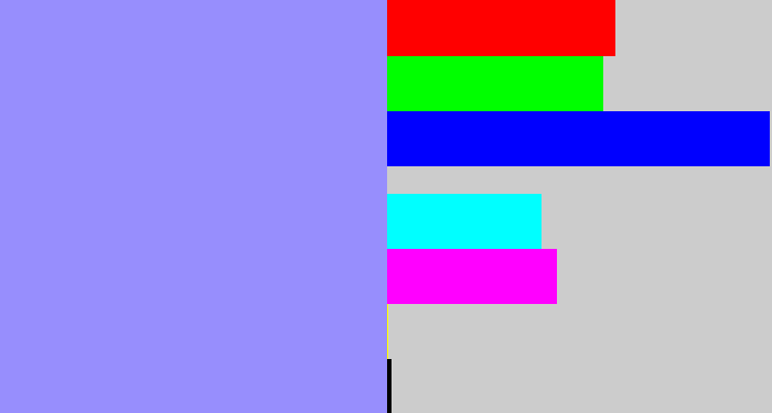 Hex color #978efd - periwinkle blue