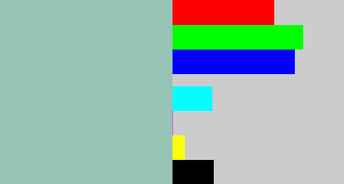 Hex color #97c3b6 - pale teal