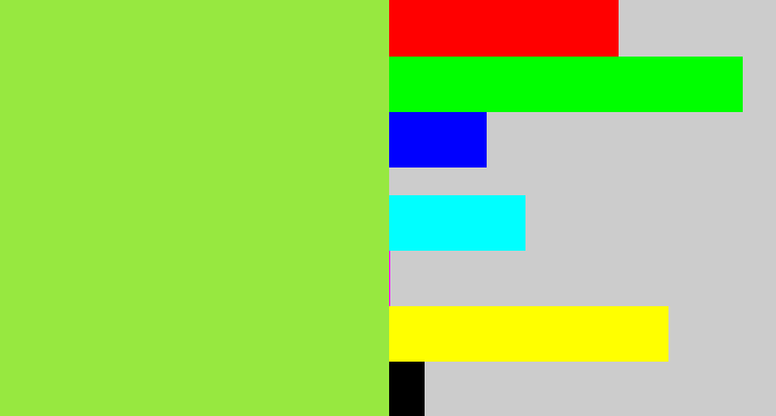 Hex color #97e840 - kiwi