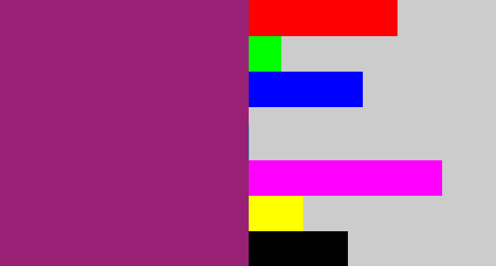 Hex color #982176 - warm purple