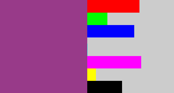 Hex color #983a89 - warm purple