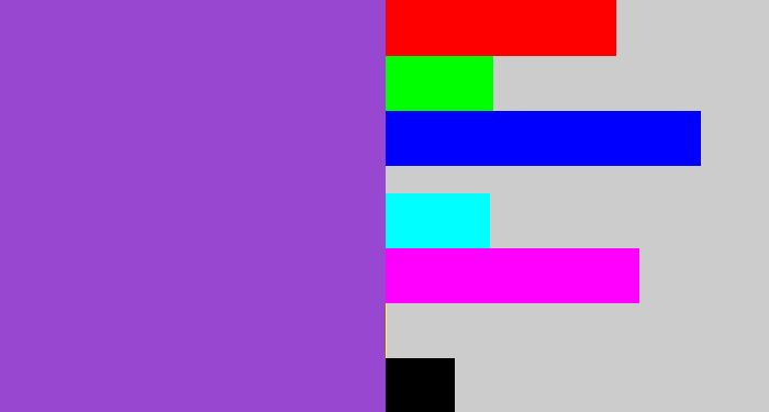 Hex color #9847d0 - lightish purple
