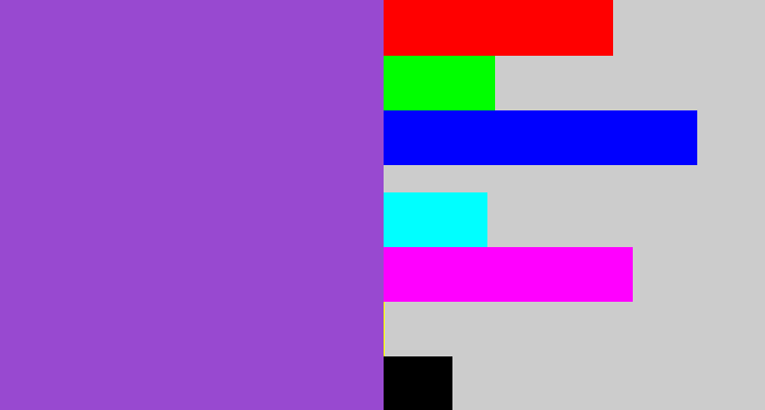 Hex color #9849d0 - lightish purple
