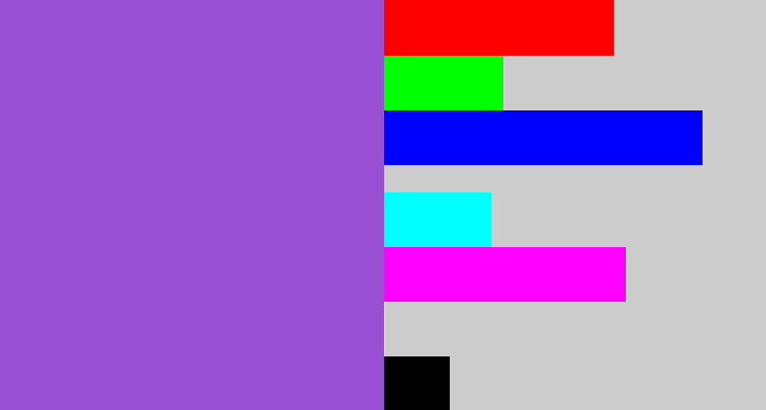 Hex color #984fd3 - lightish purple