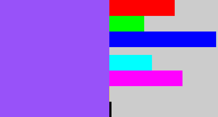Hex color #9852f9 - lighter purple