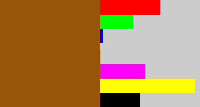 Hex color #985408 - warm brown