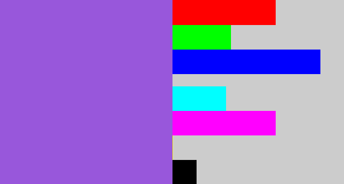 Hex color #9857db - lightish purple