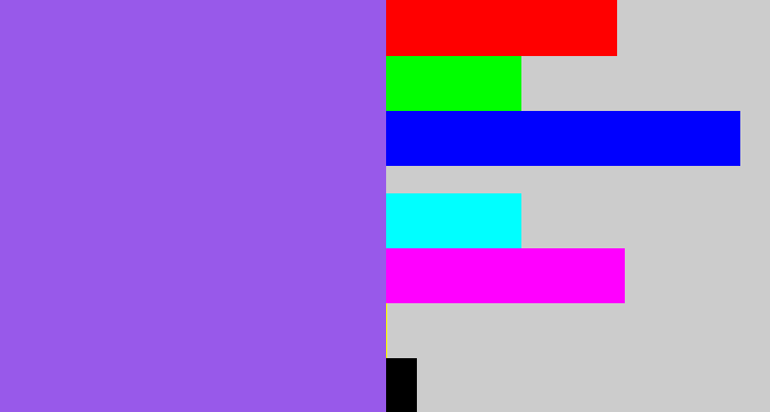 Hex color #9859ea - lightish purple