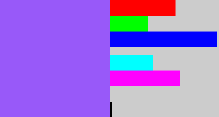 Hex color #9859f9 - lighter purple