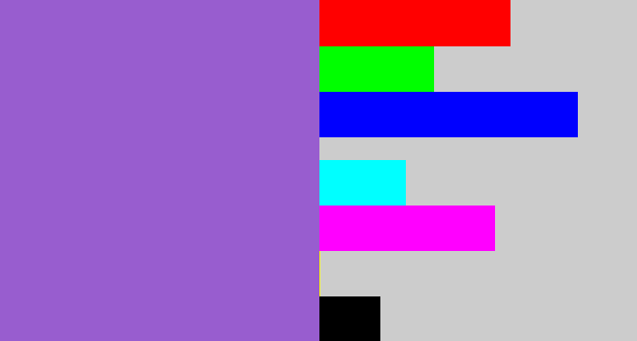 Hex color #985dcf - amethyst