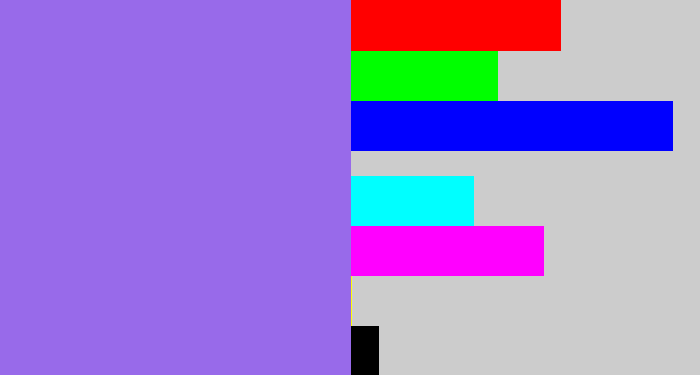 Hex color #986aea - lighter purple