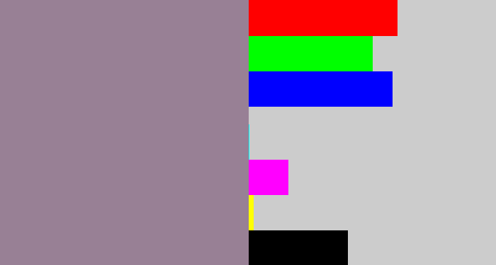 Hex color #988095 - purpley grey