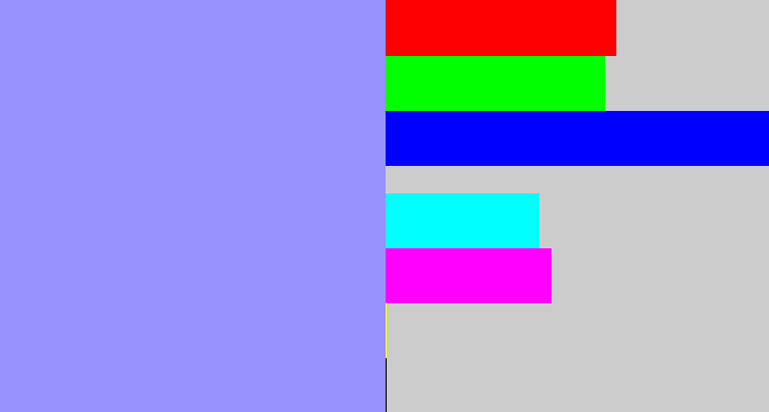 Hex color #9892ff - periwinkle blue