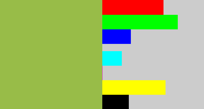 Hex color #98bc48 - booger