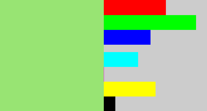 Hex color #98e473 - light green