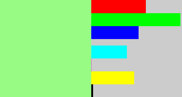 Hex color #98fb84 - light green
