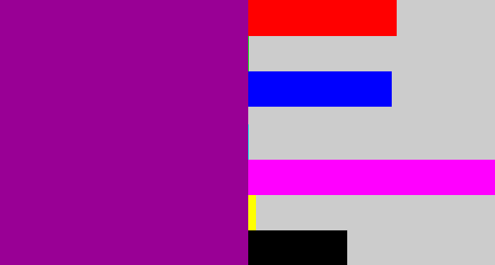 Hex color #990095 - barney purple