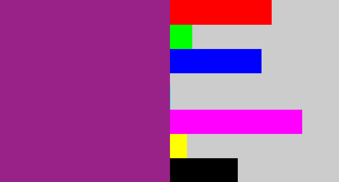 Hex color #992289 - warm purple