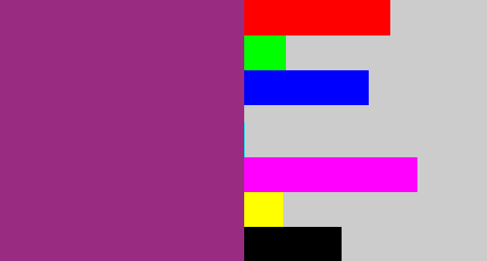 Hex color #992c81 - warm purple