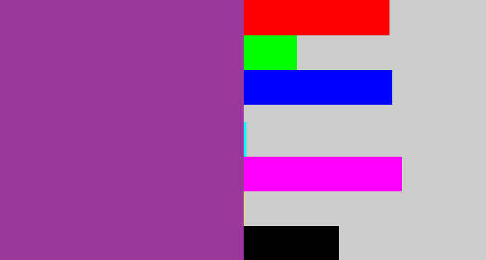 Hex color #99379b - medium purple