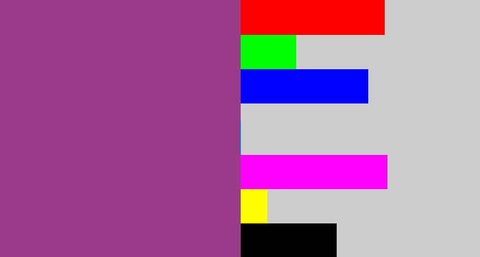 Hex color #993b88 - warm purple