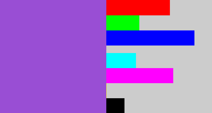 Hex color #994ed4 - lightish purple