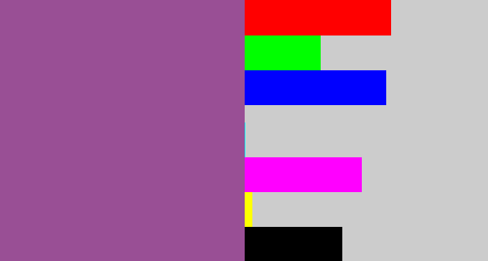 Hex color #994f95 - purpleish