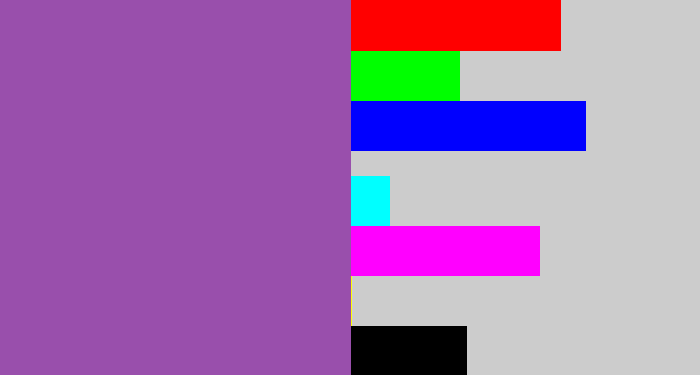 Hex color #994fac - medium purple